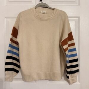 Adora super soft  knit Fall color striped sweater with long  sleeves Medium